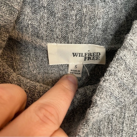 Wilfred Free Mariel Ribbed Sweater Mini Dress in Heather White S - Picture 8 of 15